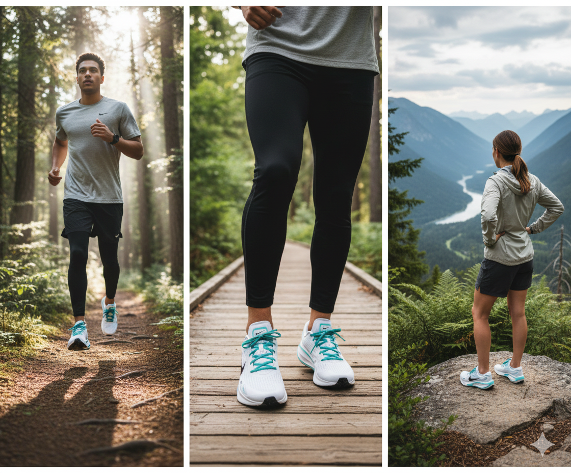 NIKE – JUST DO IT | Blanc/Vert turquoise – Chaussures de sport dynamiques