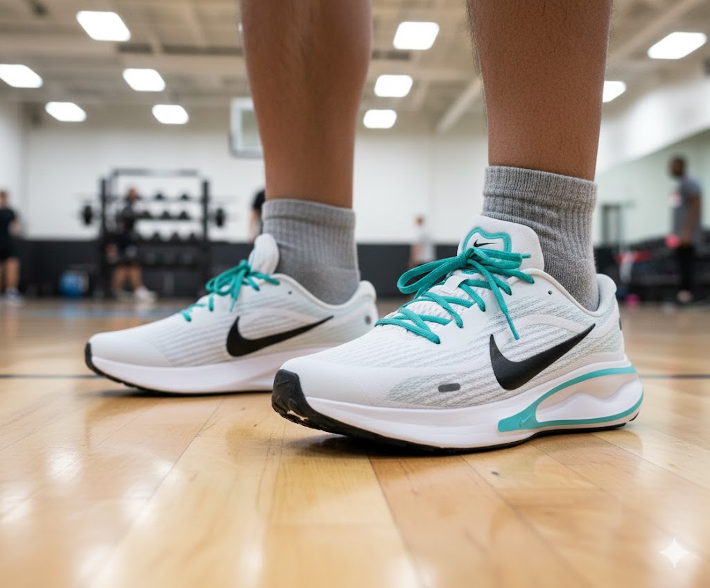 نايكي - افعلها | أبيض/أخضر فيروزي - حذاء رياضي ديناميكي